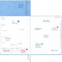 POPRUN Weekly Planner 2026-2027 (Large 8.5''x 10.5'') Academic Calendar (JUL.26 - JUN.27) Appointment Book with Monthly Tabs, Leather Soft Cover, Inner Pocket, 100 GSM - Cerulean Blue