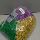 Camlinbo Mardi Gras Beads, 33" Bead Necklace, Green Purple Gold Metallic Mardi Gras Beads Accessories Bulk for Carnival Parade Throws Party Decorations Supplies Favors