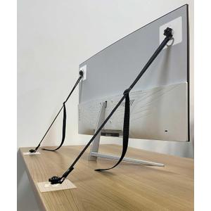 6 Pack Adjustable TV Safety Straps, No-Drill Adhesive Anti-Tip Furniture Anchors for Baby Proofing, Flat Screens Fix to Wall,Cabinet,Stand Or Desk, Earthquake Straps