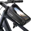 Lamicall Bike Frame Bag Waterproof - [1s Release] [2 in 1] Bike Phone Mount Holder, Bicycle Top Tube Bag, Cycling Pouch with Rain Cover, Bikes Accessories Gifts for Phones Under 7"