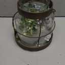 Vintage Glass Farmhouse Vase, Rustic Lantern Decor with Plants Flowers Lights Vintage Style Vases for Home Decor Floral Arrangement Hostess Gift