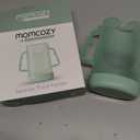 Momcozy Baby Pouch Holder No Squeeze, Baby Food & Juice Box Holder, Mess-Free, Easy Grip for Self-Feeding, BPA-Free & DEHP-Free, Must-Have for Babies, Green