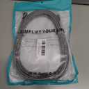 2 x 26FT 60W USB C to USB C Right Angle Fast Charging Cable,Long Cord Nylon Braided, Type C Charger Cord for,Apple-iphone 15,Sam-sung GalaxyS24 S23 S22 A15,iPad Pro/Air,Pixel 5/4 XL,One-Plus 8T,PS5 (Grey)