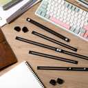 12 Pcs Metal Adjustable File Cabinet Rails Set Include 8 Hanging File Rail Clips 4 Cabinet Dividers Bars Suitable for Cabinets with Drawer Thickness Less Than 1/8 Inch(Black,10-18 Inch)
