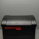 Step2 Town-to-Town XL Post-Mount Mailbox, Weather Resistant, Large Outdoor Mailboxes, Made of Durable Plastic, Easy to Install, USPS T4 Sized Mailbox, Flag Included, Onyx Black