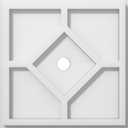 Ekena Millwork CMP16EY Embry Architectural Grade PVC Contemporary Urethane Ceiling Medallions 16"OD x 5 1/2"C x 1"P