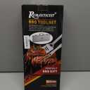 ROMANTICIST 25pcs Extra Thick BBQ Grill Accessories, Christmas Grilling Gifts Set for Men Dad, Heavy Duty Grill Tools Utensils Kit with Spatula, Tongs in Aluminum Case for Birthday Black