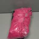 XeGe Fluffy Kids Stuffed Animal Storage Bean Bag Cover (No Filler), Fuzzy Faux Fur Beanbag Organizer with Handle for Teens Girls Adults, Shaggy Furry Plush Toys Holder Floor Lounger Chair, Hot Pink