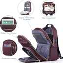 MOMUVO Diaper Bag Backpack, Quilted Baby Bag with Changing Pad & Stroller Straps & Pacifier Case, Large Travel Diaper Bags for Mom Dad