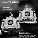 cciyu Rear Left & Right Brake Calipers Assembly w/Bracket 18B5177 18B5176 2009 2010 2011 2012 For Dodge For Journey