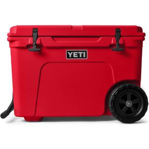 YETI Tundra Haul Portable Wheeled Cooler, Rescue Red, 13.8 Gallons,  18.63"D x 28.13"W x 19.5"H 
