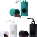 Dog poop bag holder-2 in 1 Dog Waste Bag holder Comes with pet snack box for Leash Lightweight Pet Waste Bag Dispenser, Equipped with nylon rope and buckle (Excluding dog waste bag)(3 Pack) Pack Of 2