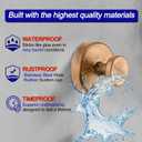 Bntuk Suction Cup Hooks for Shower, Bath Robe Looafh Wreath Hook for Hanging - 2 Pack, Champagne Bronze