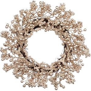 20" Christmas Wreath for Front Door Artificial Champagne Holly Berry Wreath for Christmas Thanksgiving Winter Holiday Decoration