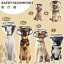 Dog Cone Collar for After Surgery,Transparent Dog Cones Alternative for Small Large Medium Size Dogs,Adjustable Depth Pet Recovery Collars,Elizabethan Collar for Dogs Stop Licking Wound(S)