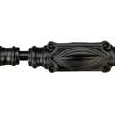Iron Plain Door Cremone Bolt 9' Heavy-Duty Black Powder Coated Door Hardware for Renovation, Rustic & Farmhouse Décor