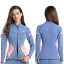 GoldFin Womens Wetsuit Top 2mm Wetsuit Jacket for Diving Surfing Kayaking Swimming Water Aerobics in Cold Water (Women Top, L)