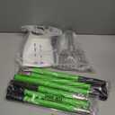 MXF Pooper Scooper, Dog Pooper Scooper Long Handle Stainless Metal Tray and Rake Set for Medium Small Dogs Heavy Duty - Use on Grass, Dirt or Gravel - Pet Supplies (Green)