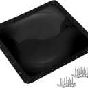 XMK 26" x 26" RV Skylight Cover Replacement, Camper RV Shower Skylight Outer Dome Fit 22" x 22" Openings Roof for Camper Food Truck Motorhome Roof Vent Cover (22"x22", Black)
