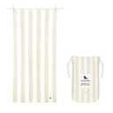 Dock & Bay Beach Towel - Quick Dry, Sand Free - Compact, Lightweight - 100% Recycled - Includes Bag - Cabana Light - Bora Bora Beige - Large (160x90cm, 63x35)