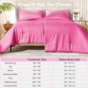 MUXHOMO Queen Comforter Set, All Season Ultra Soft Down Alternative Bedding - 3 Piece Lightweight Bed Set Includes 1 Comforter (90"x90") and 2 Pillow Shams (20"x26"), Hot Pink