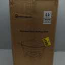 WARMOUNTS Round Chafing Dishes for Buffet with Glass Lid (5QT, 6 Pack), Chafers and Buffet Warmers Set with Mirror-Polished Stainless Steel, Rolled Rim, Stackable, Lid Holder for Parties, Catering