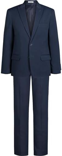 Calvin Klein Boys' 2-piece Formal Suit Set, Includes Single Breasted Jacket & Straight Leg Dress Pants With Belt Loops & Functional Pockets, 18