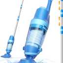 Cordless Pool Vacuum for Inground & Above Ground Pools: 23.8 GPM Powerful Stable Suction, Telescopic Pole up to 90.6", 60-Min Runtime, Extra-Large Filter & Rechargeable Pool Cleaner for Spas/Hot Tubs