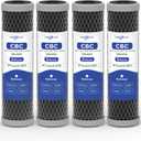 5 Micron 10" x 2.5" Whole House CTO Carbon Block Water Filter Cartridge Replacement for AOWHPRERCP2, FX12P, WFPFC8002, WFPFC9001, WHKFWHWC, FXWTC, W5CIP, 3WHSTDCWF02, SCWH5 (Pack of 4)