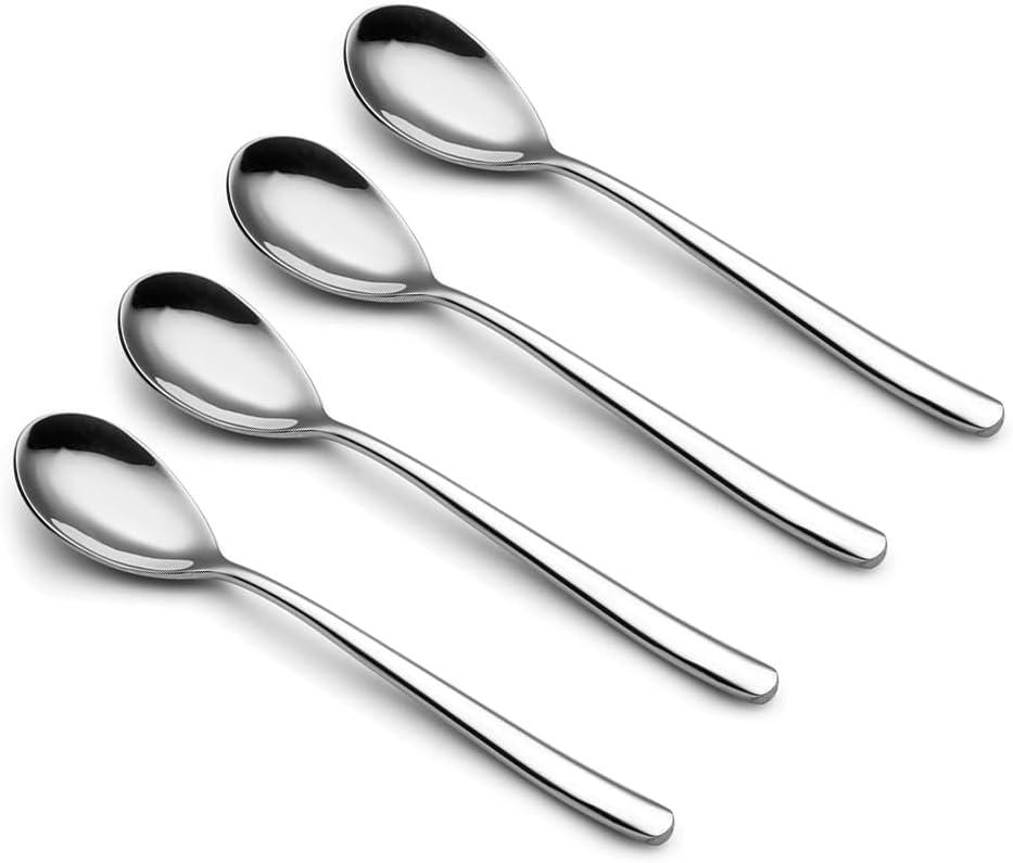 Small Dessert Spoons,Yogurt,Coffee, Espresso Spoons,SUS 304 Stainless Steel 5.9" set of 4