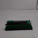 Eyliden X-Large Floor Scrub Brush, 2 in 1 Scrape Brushes with Rubber Squeegee | 55.3" Long Handle, 15" Wide Stiff Bristle Head | Floor Scrubber for Deck Kitchen Shower Bathroom Tub Tile Patio Wall (Black and Green)