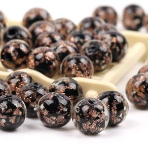 100 Pieces 8mm Black BeadsTransparent Glass Beads, Small Round Matte Sea Glass Beads for Jewelry Making, Earring Spacer Beads,DIY Crafts Bracelets Necklaces Earrings