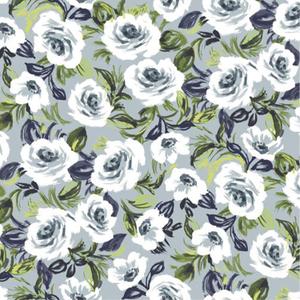 58" Wide Printed 100% Polyester Wool Dobby Hi Multi Chiffon Fabric by The Yard - No Stretch, 120 GSM, Lightweight, Soft & Breezy for Apparel, Accessories & DIY (Blue Off White #2963)