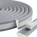 3 Pack*16.4 Ft Weather Stripping Seal Strip for Doors, Sound proofing Window Insulation Draft Stopper for Winter, Self adhesive Foam Weather Strip for Door Frame, Door Gap Filler Noise Blocker(Gray)