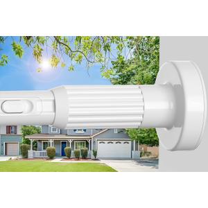 Tension Curtain Rod40-86IN(3.33-7.17Ft) One-Click Fast Extension Rod Easy to Install White Long Outdoor Curtain Rods No Drilling Never Rust for Window or Shower Patio Diameter 1.26 Inches