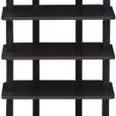 Furinno Turn-N-Tube Storage Shelves, 5-Tier Book Shelf, Corner Shelf, Toolless Open Shelves, for Organization and Storage, Living Room, Garage, Home Office, Espresso