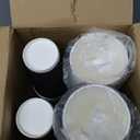 Lamosi 16 oz Disposable Coffee Cups with Lids, 50 Pack Insulated Hot Cups To Go Paper Coffee Cups with Lids and Straws, Corrugated Ripple Wall Cup for Hot Drink, Office, Coffee Bar (Black)