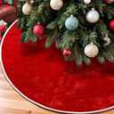 Red Christmas Tree Skirt Gift Bag 36 Inches, Design with Cord Drawstring Red White Tree Skirt Gift Bag for Home Winter Holiday Christmas Party Decor