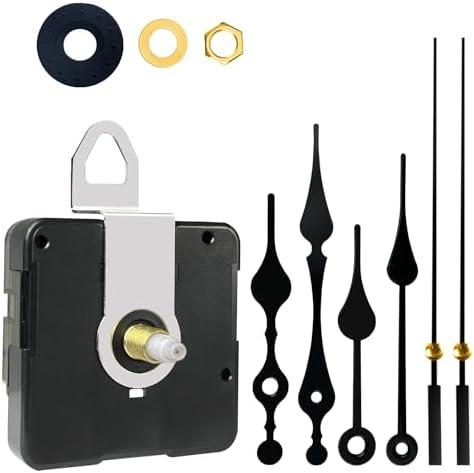 Clock Mechanism Replacement,Quartz Battery Operated Movement Silent DIY Wall Clock Repair Parts Replacement Shaft Lengths 16mm(41/64inch)