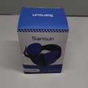 Airplane Pillow Combo with Chin Strap, Travel Pillows for Airplanes with Sleep Eye Mask, Plane Pillow for Long Flights, Car Road Trip, 360 Headrest, Stop Bobblehead, Black