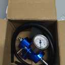 BARTOO Universal Adjustable Fuel Pressure Regulator Kit, Aluminum Fuel Regulator,Adjustable Gas Oil Injection Pressure Regulator with 0-140 PSI Gauge -Blue