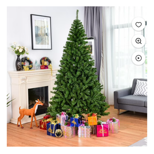 7.5FT PVC Christmas Tree 1346 Tips Hinged Solid Metal Leg