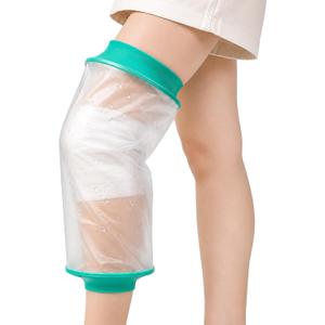Waterproof Knee Cast Cover for Shower,Watertight Cast Bag Covers- Shower Protector for Knee Replacement Surgery, Wound, Burns Reusable