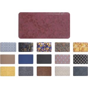 Mabel Home Anti Fatigue Floor Mat- 3 Size(20x32 & 20x39 & 24x70),16 Colors - Standing Desk Mat-Kitchen Floor Mat-Stain ResistantHome Non-Slip Bottom, Extra Soft (Red, 20" x 32")