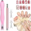 4Pcs Cat Eye Nail Magnet Kit for Gel Polish, 3in1 Magnet with DualEnded Pen & 2Pcs Bunny Guides  Create Stunning Cat Eye & 3D Nail Art Designs at Home or Salon