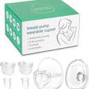 PDFans Wearable Breast Pump Accessories Milk Collector Cup Replacement Parts Flange 24mm Compatible with Mommed TSRETE Missaa Mumgaroo S21/S19/S18 Pump, Bonus 1pcs Duckbill Valve&Silicone Diaphragm