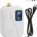 Tankless Water Heater Electric 3000W Instant Water Heater Under Sink 110V, Portable, On Demand Hot, Small, with Digital Display, for Kitchen