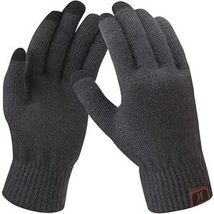 FZ FANTASTIC ZONE Women's Winter Touchscreen Wool Magic Gloves Warm Knit Fleece Lined for Women (Navy Blue)