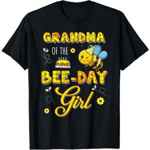 Grandma Of The Bee-Day Girl Hive Birthday Party Matching T-Shirt, Size XXL