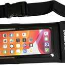 Surfing Waterproof Waist Pouch Crossbody Chest Bag Fanny Pack Snorkeling Swimming Bag Beach Floating Dry Phone case holder (Black)